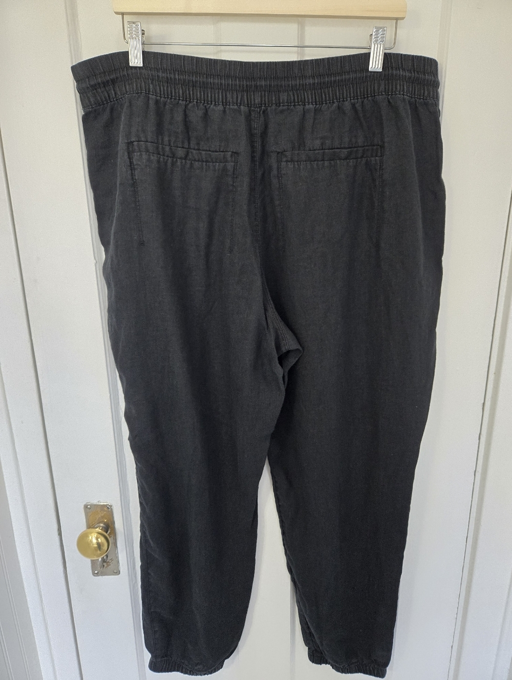 Athleta Women's Retreat Linen Jogger Pant Black Size XL Coastal Minimalist Beach - Picture 6 of 9